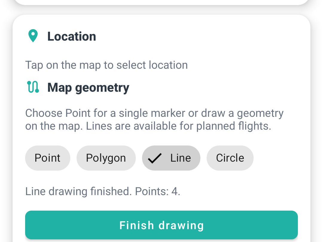 Drone Spot Finder flight plan details